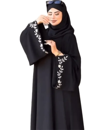 Noir Blossom Abaya