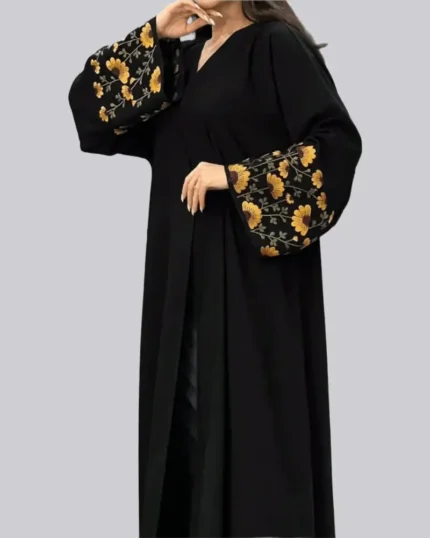 Golden Bloom Abaya