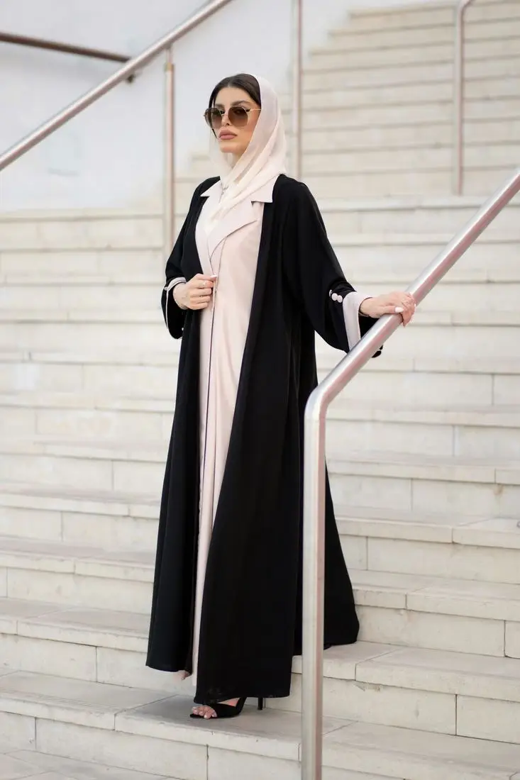 Close-up of premium abaya fabric texture