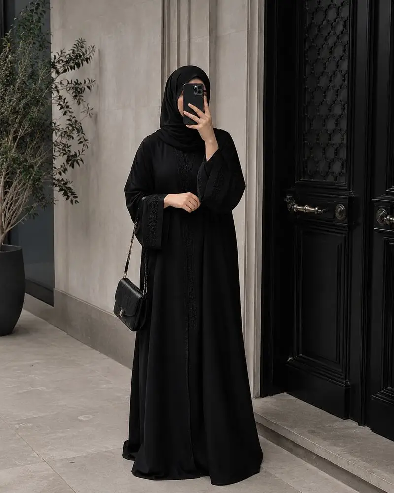 Everyday abaya styled for daily wear