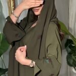 leaf whisper botanical embroidered abaya